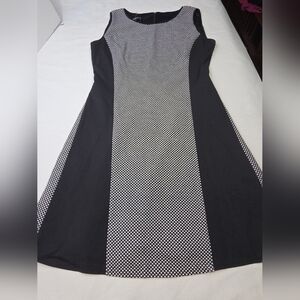 Julio Dress A-line Siluet Sleeveless Geometric Pattern Panels In Black Sz Small
